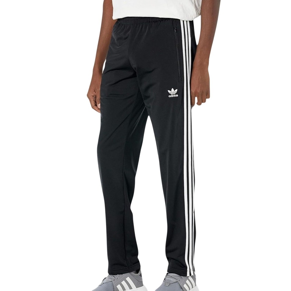 Adidas Firebird Track Pants Mens Small Black White Stripes Training Athletic New